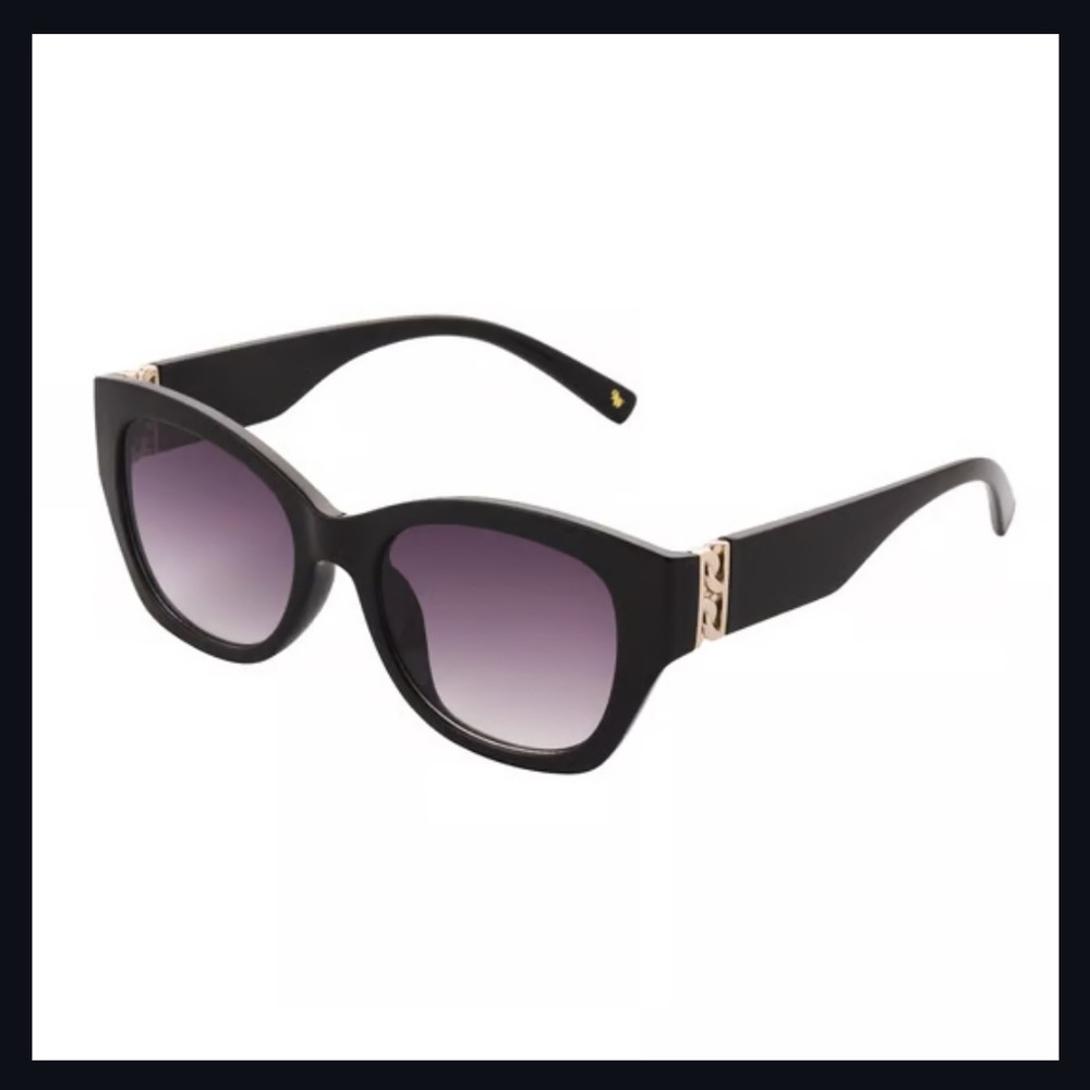 NWT Nine West Black Cat-Eye Sunglasses with Gradient Lenses